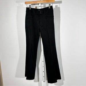 Anthropologie The Essential Trouser Women’s Black Pants Size 0 Mid Rise Bootcut